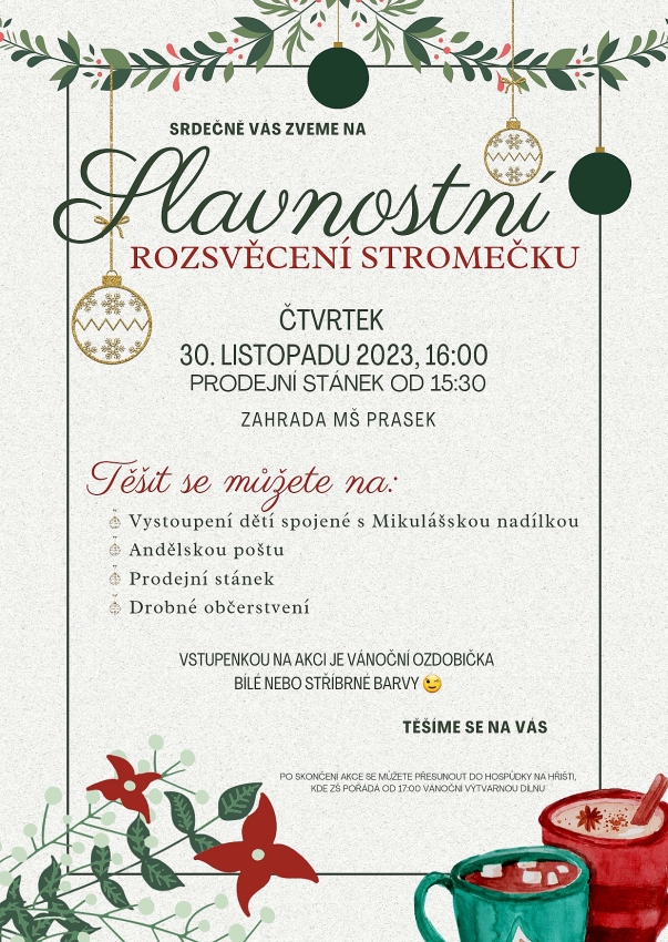 Slavnostn rozsvcen stromeku 