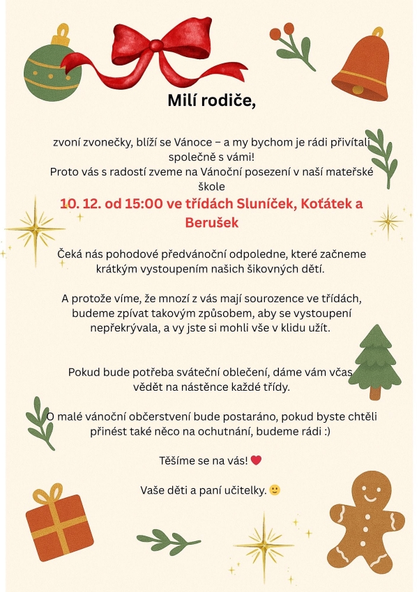 V�no�n� posezen� pro rodi�e 